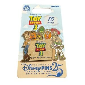 Toy Story 3 15th Anniversary Pin – LE 2400– Disney Pins‎ 25th Anniversary 2025